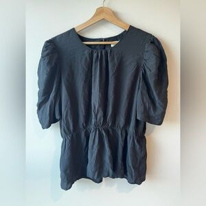 Hudson Black Puff Sleeve Top